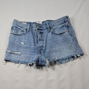 Levi's 501 Button Fly Distressed Jean Shorts